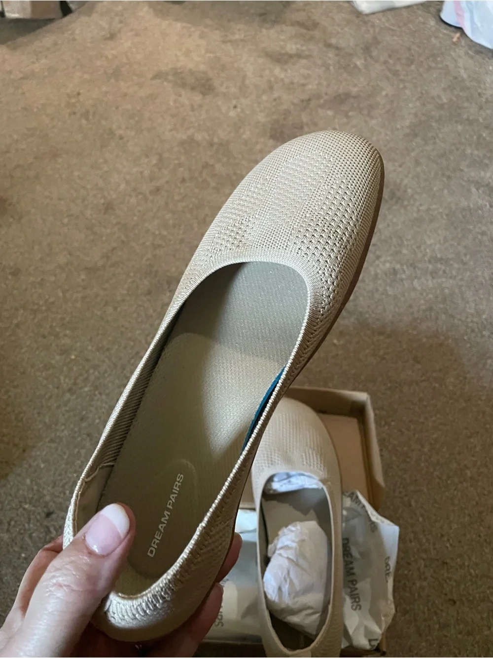 Dream Pairs Ballet Flats Women’s Size 11 - Nude Beige Wide Toe Arch Support
